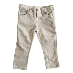Zara 12-18m Light Beige Corduroy Pants, baby girl, brand new